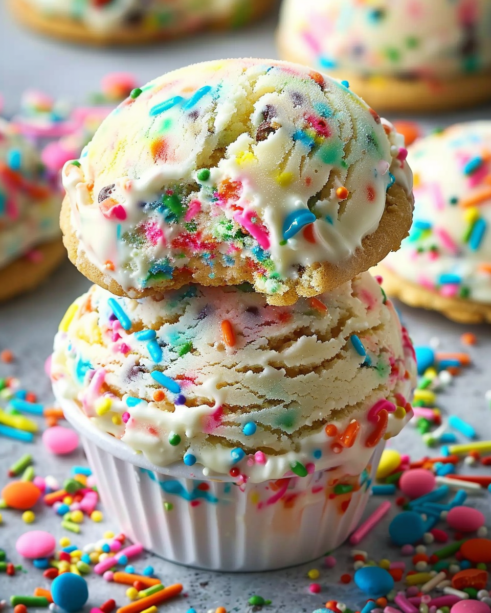 Funfetti Cookie & Birthday Cake Ice Cream 2 Funfetti Cookie & Birthday Cake Ice Cream