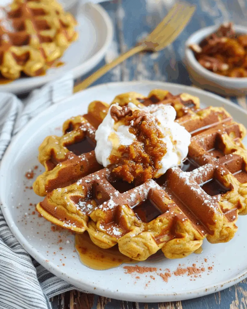Pumpkin Oatmeal Waffles