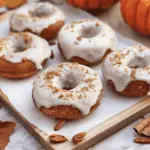 Pumpkin Spice Donuts with Maple Cream Cheese Glaze