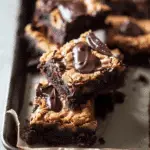 Chocolate Peanut Butter Blondie-Brownie Bars
