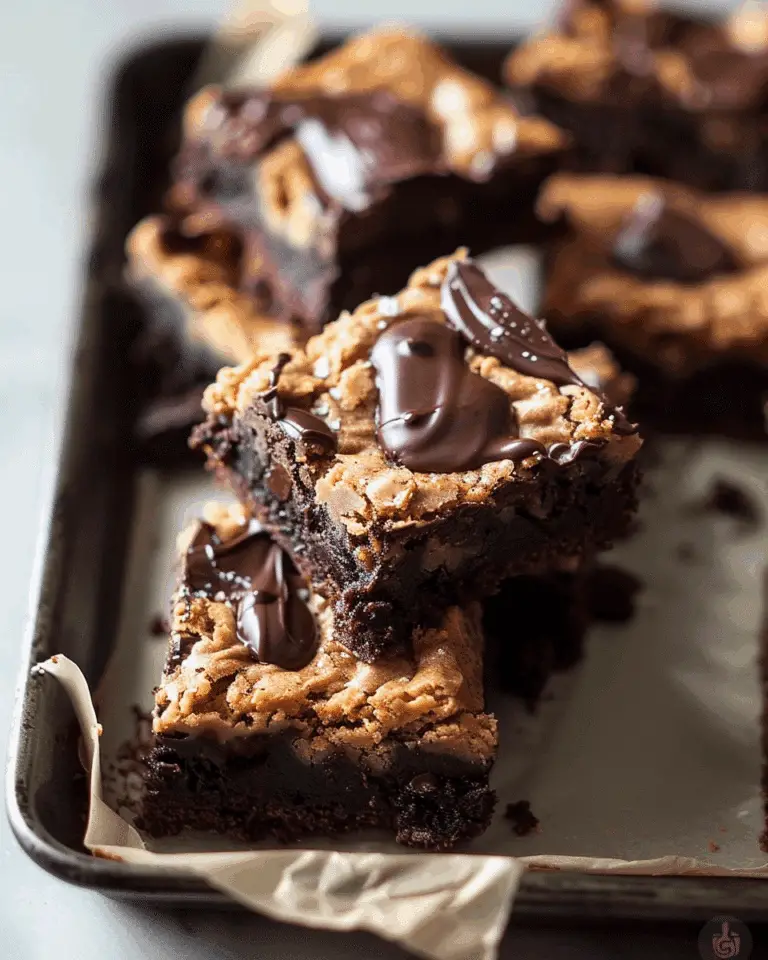 Chocolate Peanut Butter Blondie-Brownie Bars