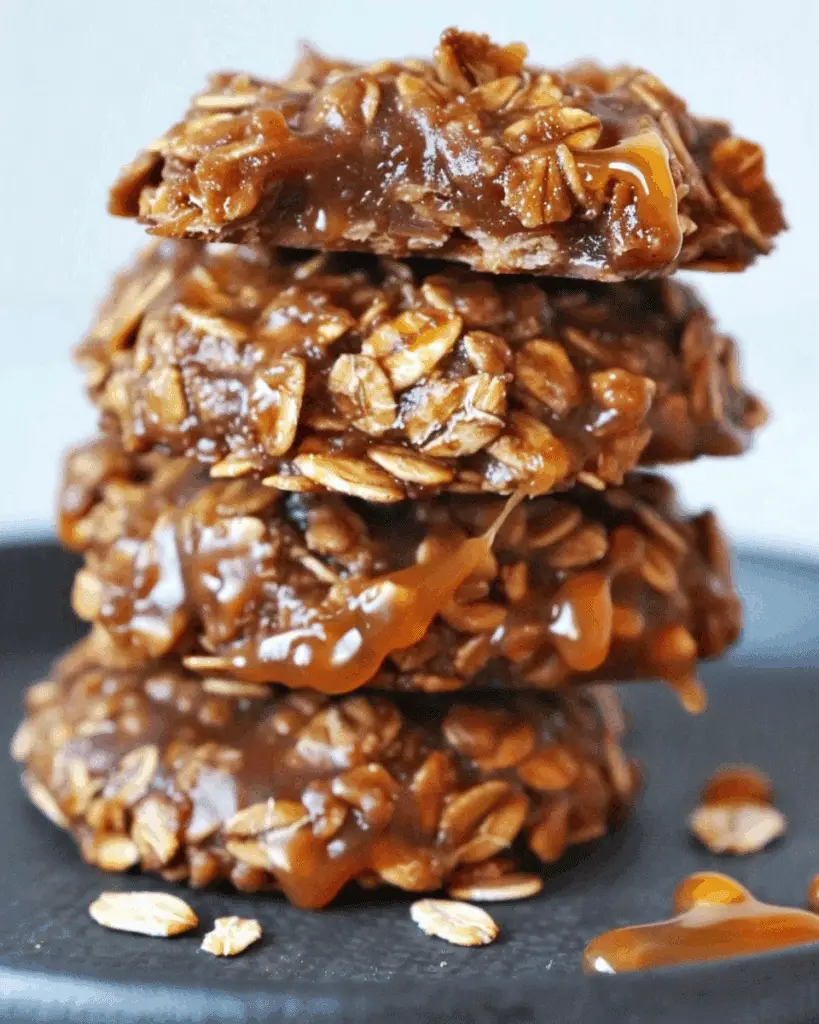 No Bake Cookies With Old Fashioned Oats And Caramel