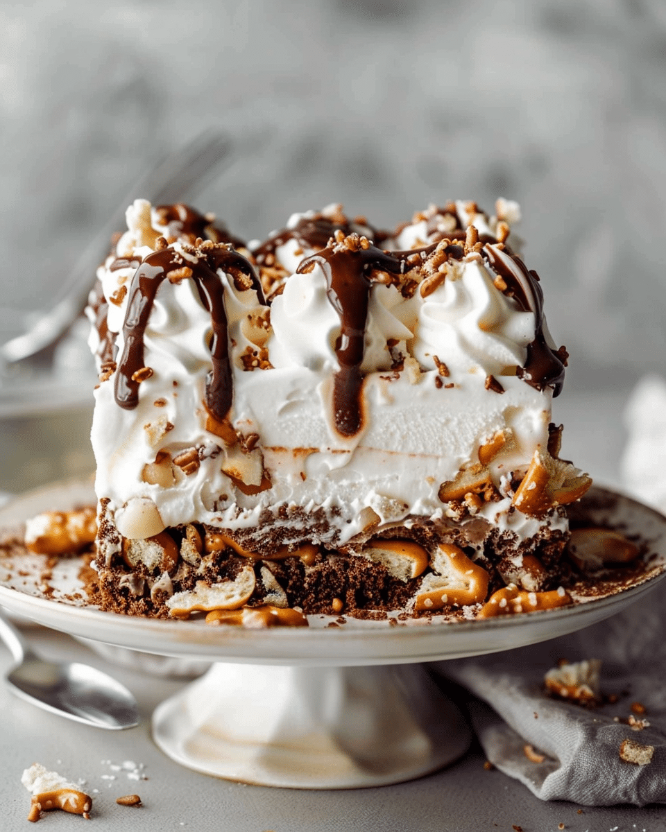 Ice Cream Pretzel Cake