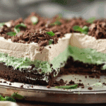 No Bake Layered Mint Cheesecake