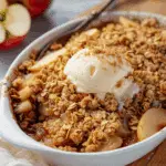 Apple Crisp with Vanilla Ice Cream