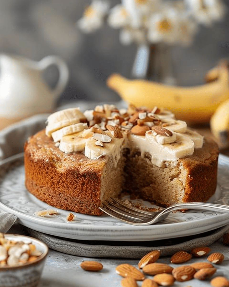 Banana & Ginger Almond Cake