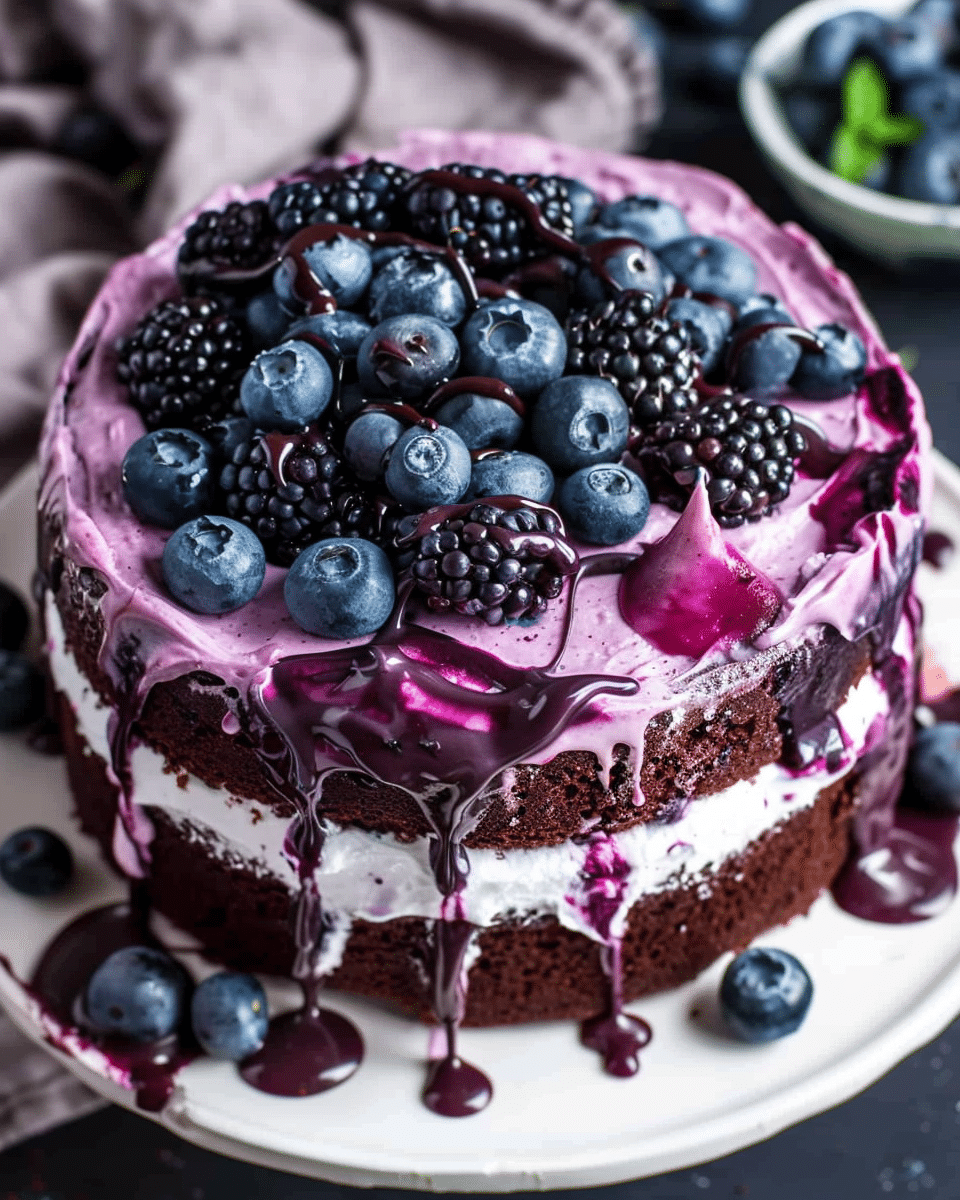 Blueberry Chocolate Cake