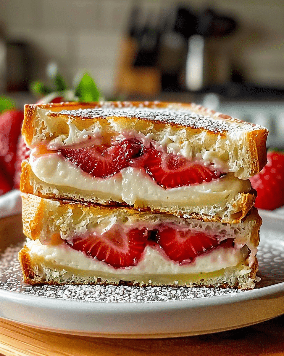 Fried Strawberry Cheesecake Sandwiches