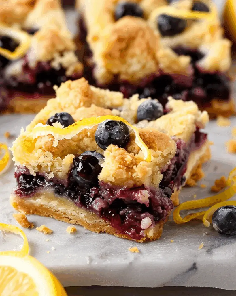 Lemon Blueberry Crumb Bars