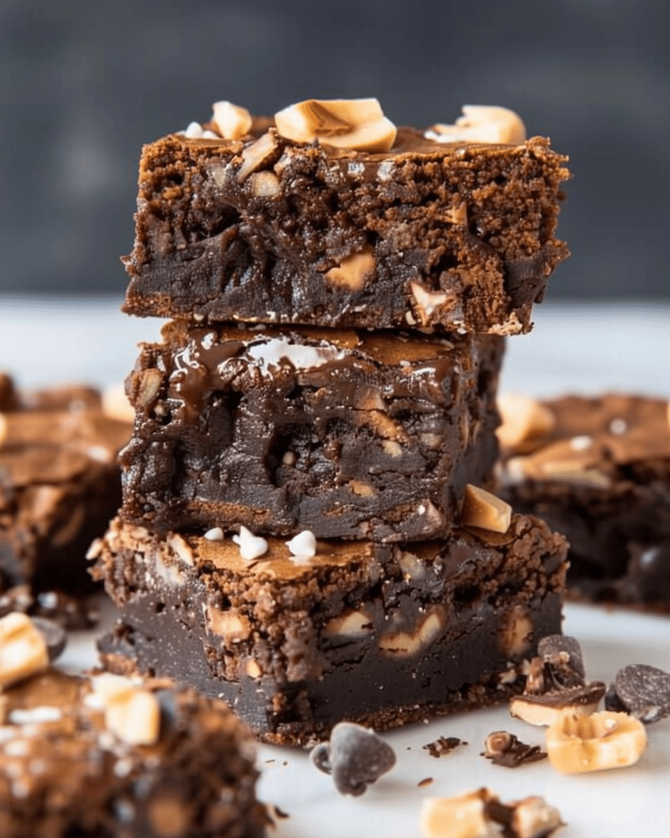 Rich and Fudgy Peanut Butter Brownies