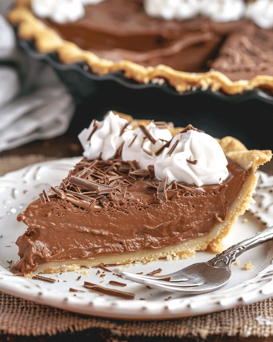 Easy No Bake Old Fashioned Chocolate Pie