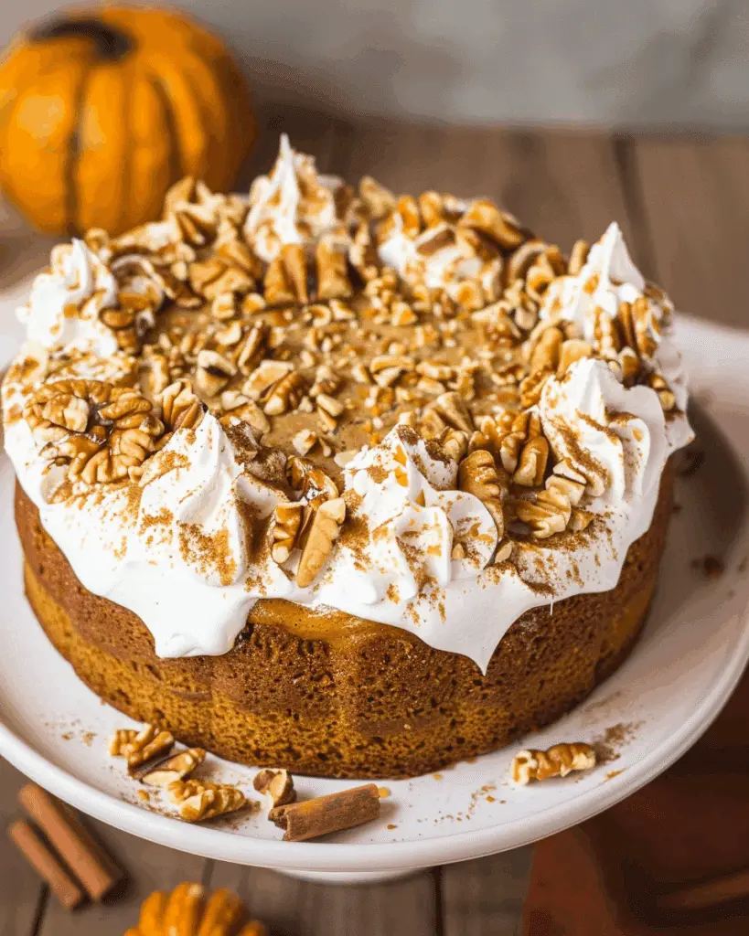 Gingerbread Pumpkin Poke Cake