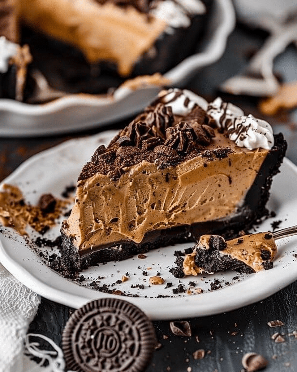 No Bake Chocolate Peanut Butter Pie With Oreos
