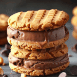 Peanut Butter Cookie & Chocolate Ice Cream Sandwich