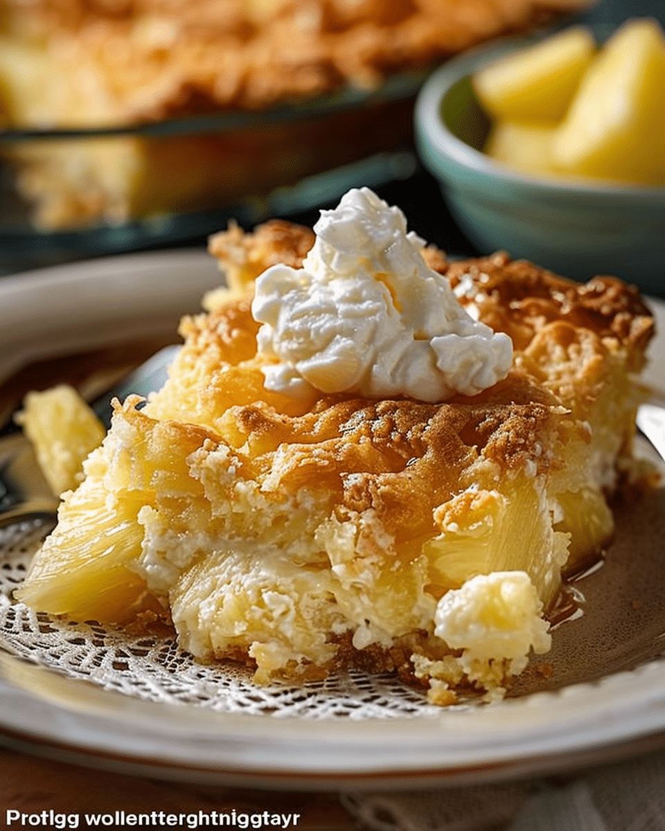 Pineapple Cream Cheese Cobbler