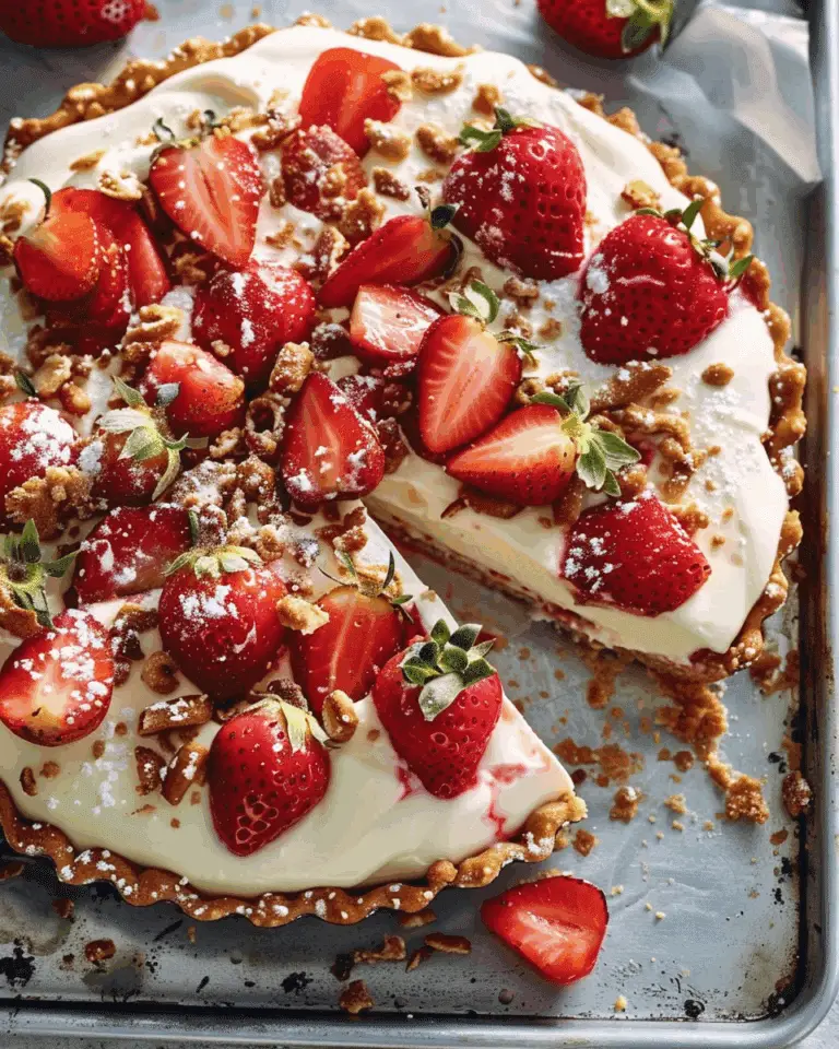 Sweet & Salty Strawberry Pretzel Tart Perfection