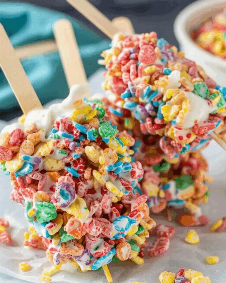 Fruity Pebbles Banana Pops