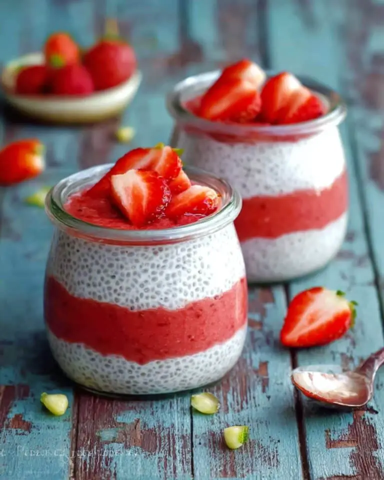 Strawberry Chia Pudding with Rhubarb Compote Recipe