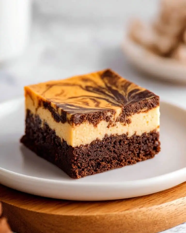 Fudgy Pumpkin Brownies with Cheesecake Swirl Recipe