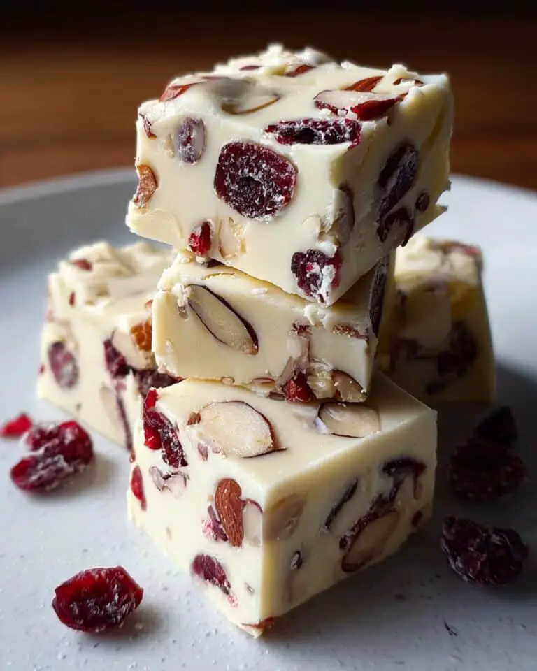 Velvety White Chocolate Cranberry Fudge Recipe