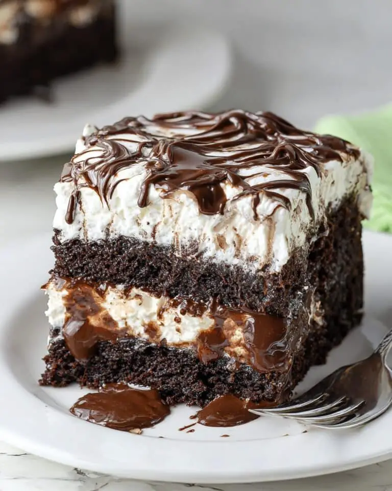 Marshmallow Chocolate Poke Cake Recipe