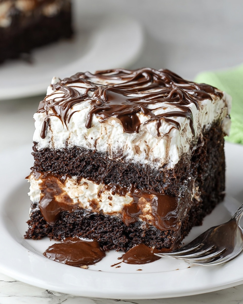 Marshmallow Chocolate Poke Cake Recipe
