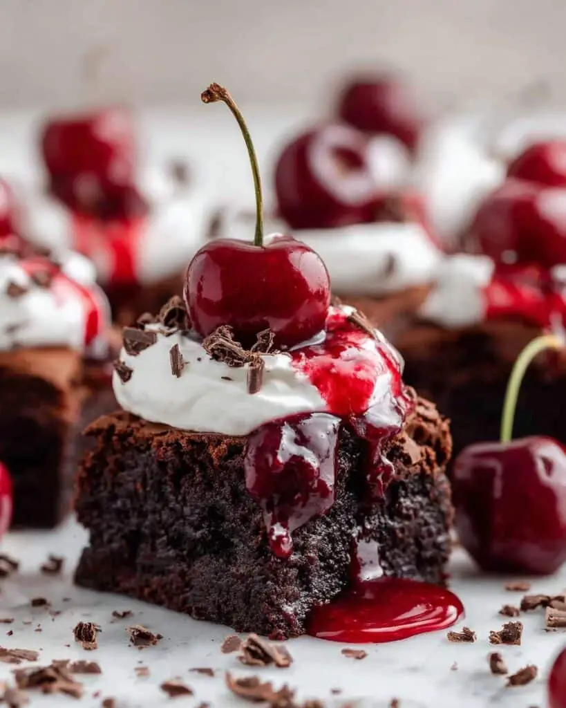 Simple Black Forest Brownies Recipe