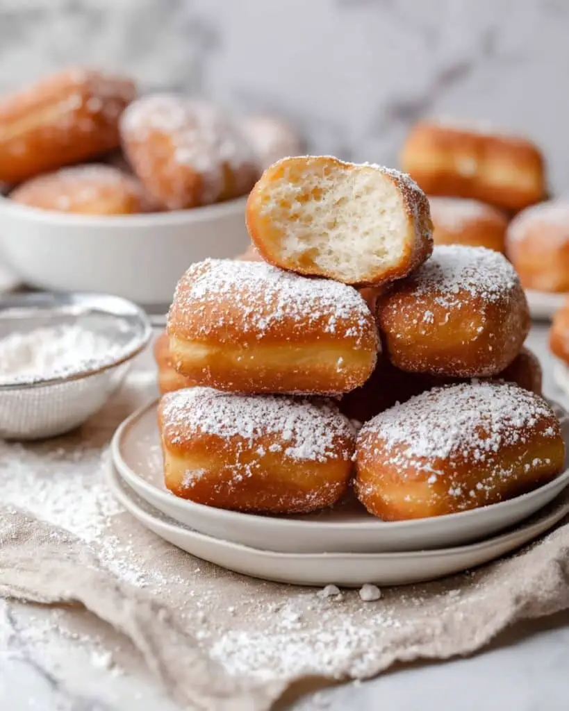 Homemade Beignets with Powdered Sugar Recipe