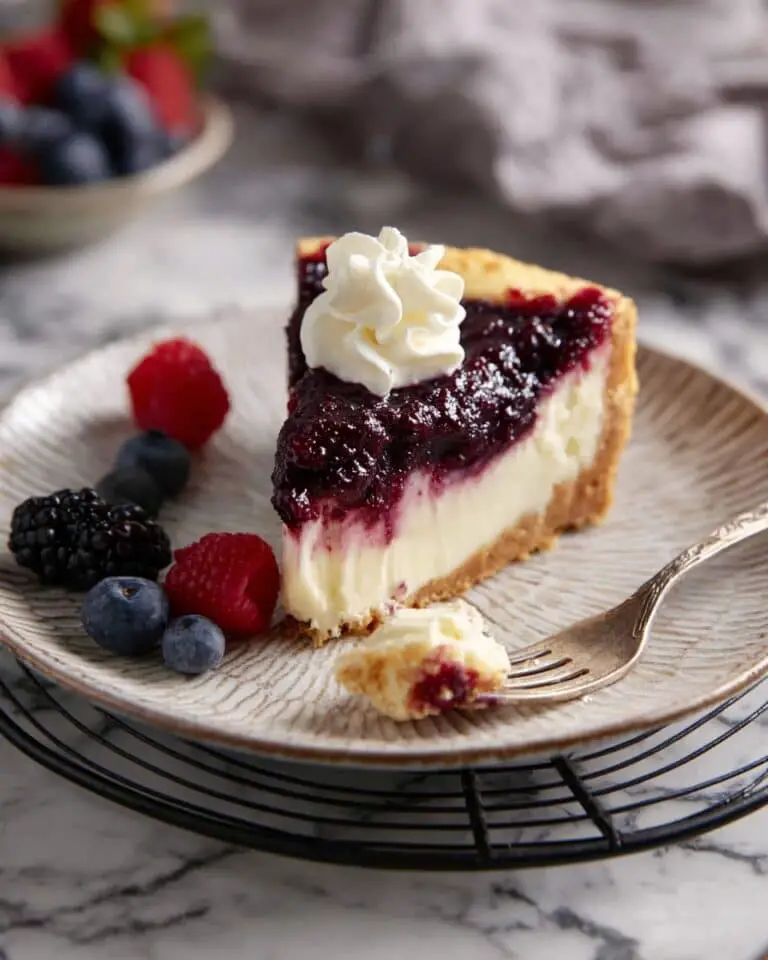 Berry Cream Cheese Pie – No Water Bath Recipe