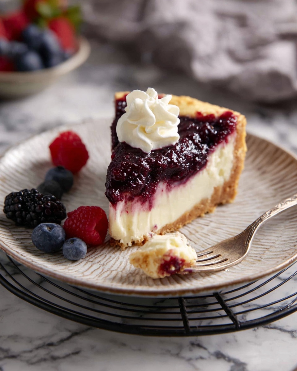 Berry Cream Cheese Pie - No Water Bath Recipe