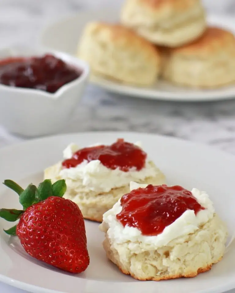 Traditional English Scones with Jam and Cream Recipe