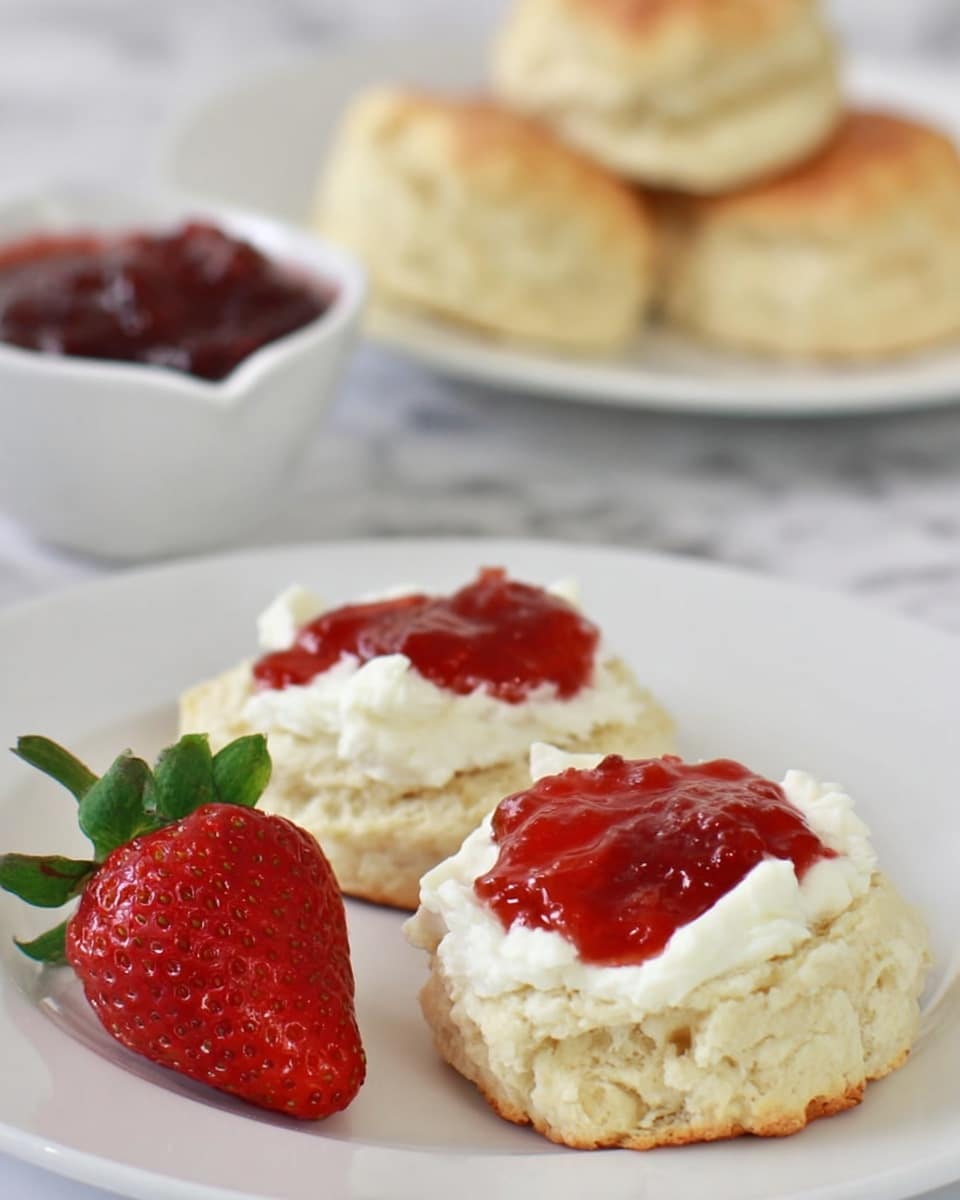 Traditional English Scones with Jam and Cream Recipe 4 Traditional English Scones with Jam and Cream Recipe