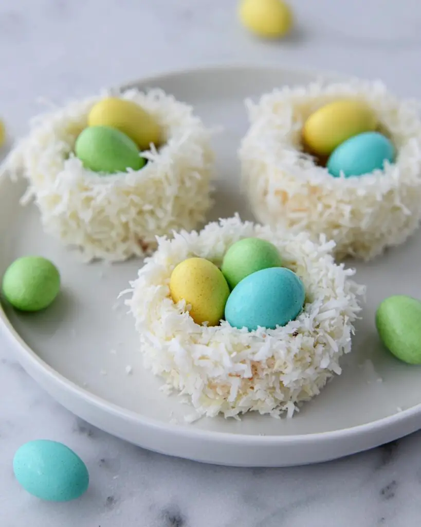 White Chocolate Mini Cheeseball Easter Nests Recipe
