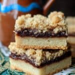 Chocolate Caramel Shortbread Bars with Nutella and Streusel Recipe