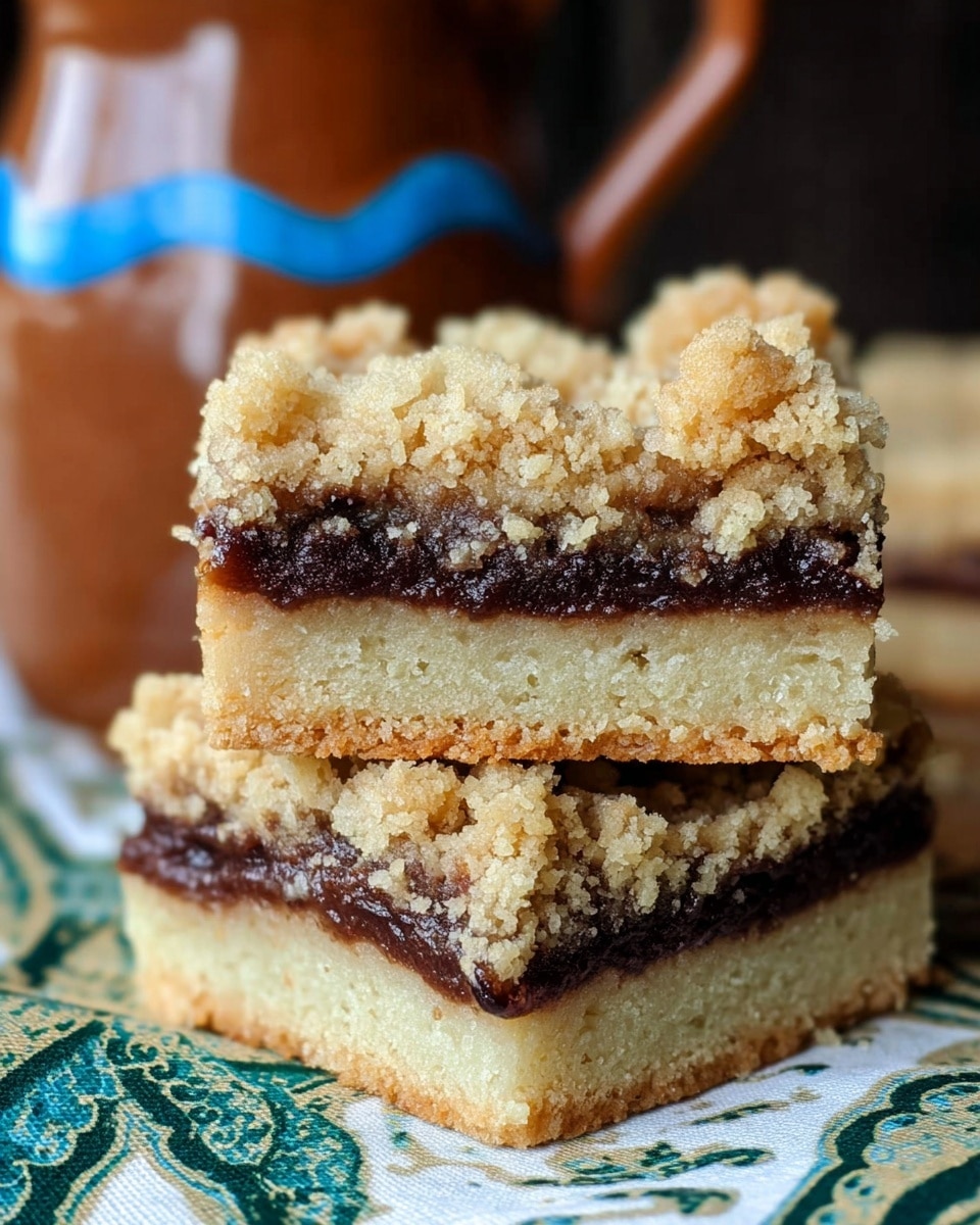 Chocolate Caramel Shortbread Bars with Nutella and Streusel Recipe