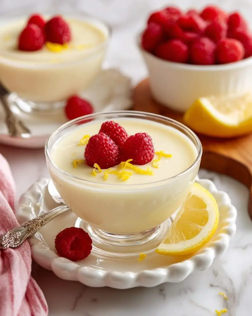 Lemon Posset with Raspberries Recipe