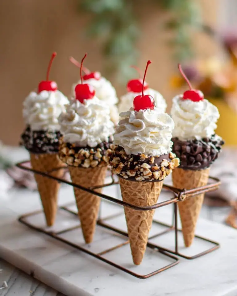 No Bake Cannoli Cones Recipe