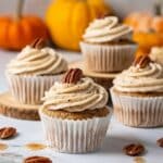 Pumpkin Spice Cupcakes with Maple Buttercream and Toasted Pecans Recipe