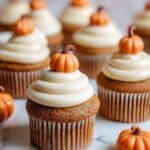 Pumpkin Cupcakes with Brown Sugar Cream Cheese Frosting Recipe
