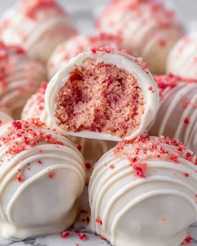 Easy Strawberry Shortcake Truffles Recipe