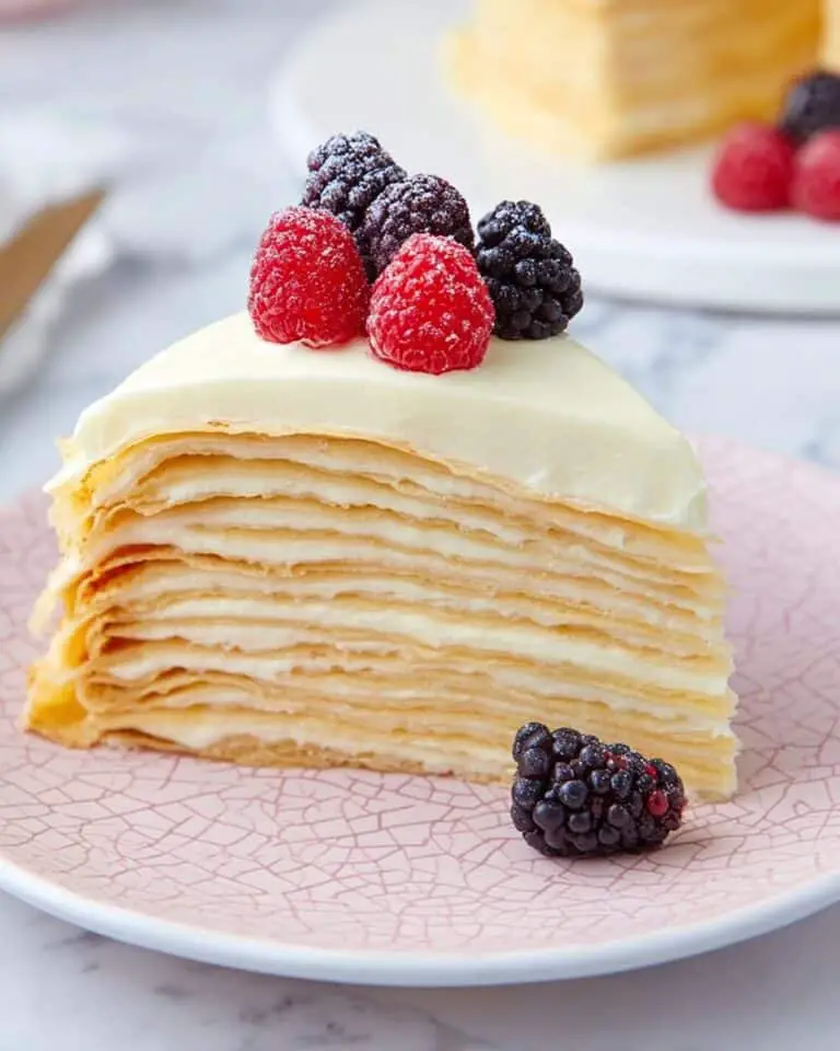 Crepe Layer Cake with Mascarpone and Fresh Berry Decor Recipe