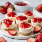 No-Bake Cheesecake Bites with Strawberry Compote Recipe