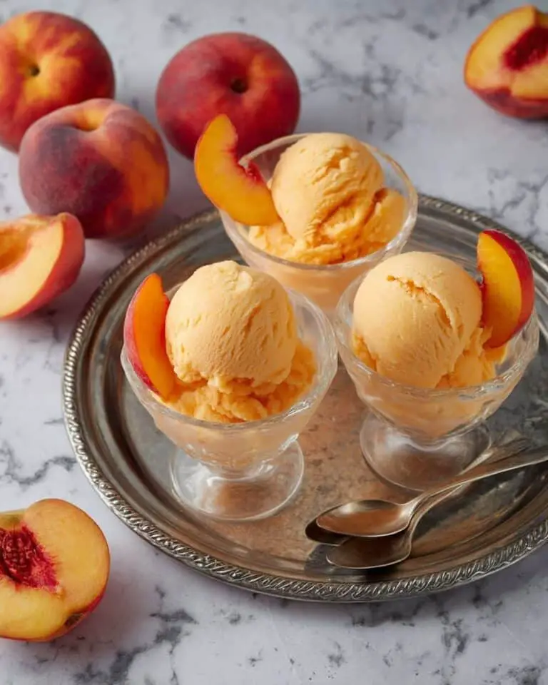 Creamy Peach Sorbet Recipe