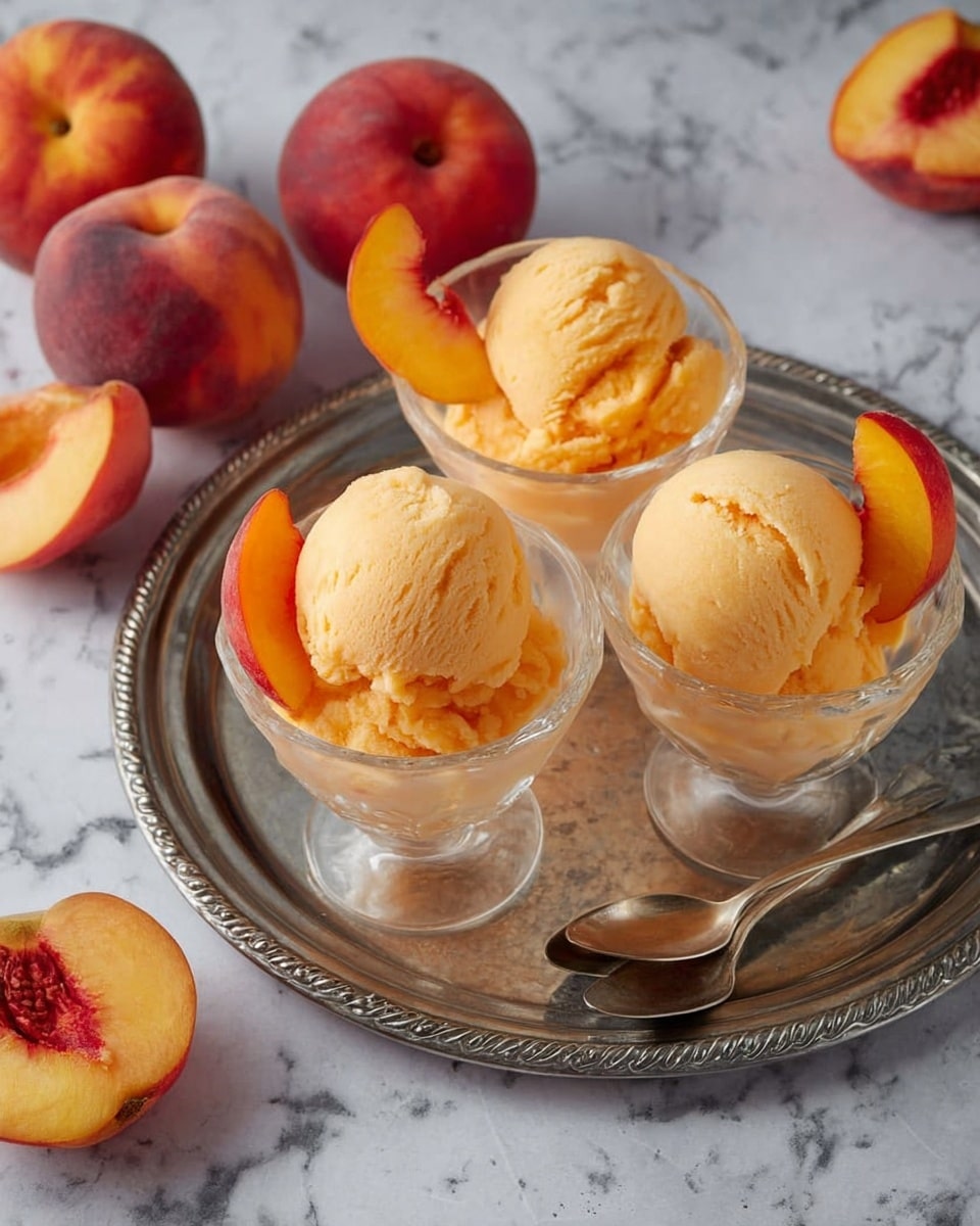 Creamy Peach Sorbet Recipe