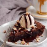 Fudgy Chocolate Brownie Pie - No Pie Crust Recipe
