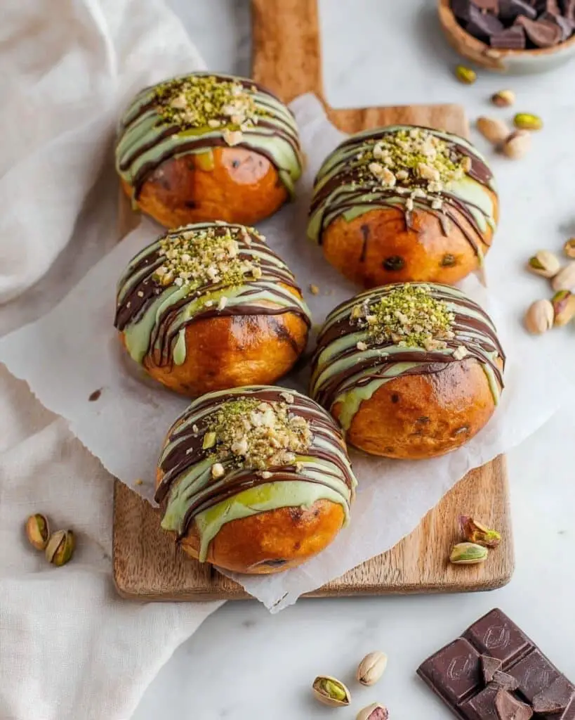 Dubai Chocolate Brioche Buns Recipe