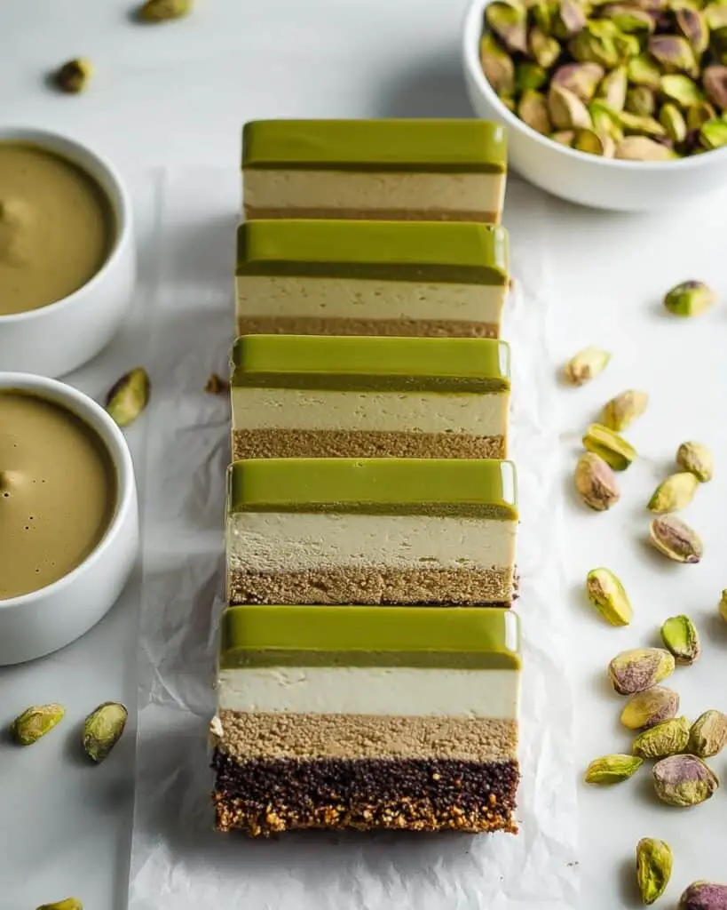 No Bake Vegan Dubai Cheesecake Bars Recipe