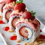 Strawberry Shortcake Sushi Roll Dessert Recipe