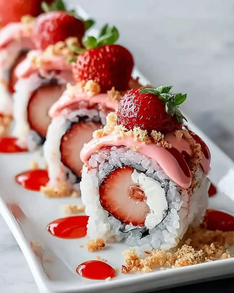 Strawberry Shortcake Sushi Roll Dessert Recipe