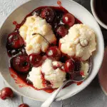 Amaretto Cherries with Dumplings